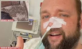 Terence Clay says mould in his Brisbane unit caused him to fall into coma  for three months