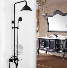 A clawfoot bathtub may be referred to as a freestanding bathtub with four feet or pegs directly underneath the tub. Wall Mounted Three Handles Bathtub Shower Faucets With 2 Shower Heads Clawfoot Bathroom Tub Shower Faucets With Slide Bar Yn 705 Faucet Basin Faucet Bathtubfaucet Electronic Aliexpress