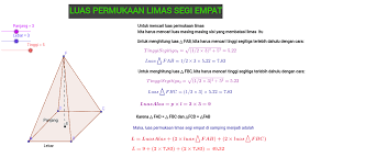 Rumus lingkaran lengkap dan contoh soal. Latihan Menghitung Luas Permukaan Limas Segi Empat Geogebra