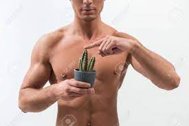 El Hombre Joven Está Mostrando La Planta De Cactus Fotos, retratos,  imágenes y fotografía de archivo libres de derecho. Image 87985301