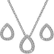 Hot Diamonds Sada stříbrných šperků Amulets SS137 (náhrdelník, náušnice) |  MALL.CZ