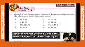 Jawaban matematika halaman 31 32 kls 8 semester 2 jual buku smp kelas 8 kurikulum 2013 revisi 2017 semester 1 matematika kab bekasi wap olshop tokopedia Download Jawaban Ayo Kita Berlatih 6 3 Bab 6 Mtk Halaman 31 Kelas 8 Teorema Pythagoras Mp3 Mp4 3gp Flv Download Lagu Mp3 Gratis