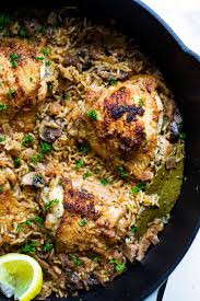 One Pan Herb And Garlic Chicken With Rice Killing Thyme