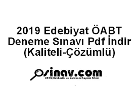 Maybe you would like to learn more about one of these? 2020 Edebiyat Oabt Deneme Sinavi Pdf Indir Kaliteli Cozumlu Osinav