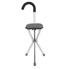 stainless steel elderly folding portable walking stick seat tripo d stool chair black stool chair chair stool