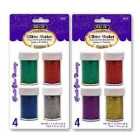 0.28 oz (8g) 4 Primary Color Glitter Shaker 24 Pack