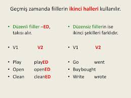 Simple Past Dili Gecmis Zaman Ppt Indir
