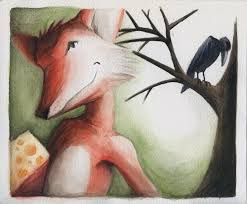 Resultado de imagen de zorra engañando a cuervo