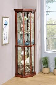 Made carefully, this could be the signature project for your dining room or a. 3393 Darby Home Co Corner Curio Cherry Finish Wood Curio Cabinet