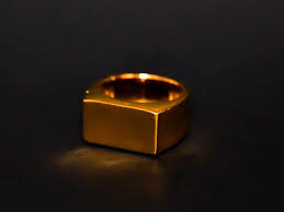 18k Gold Flat Top Ring Top Rings Gold Flats Men S Rings