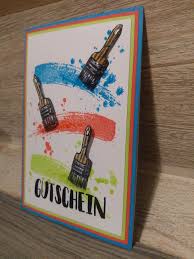 Gutschein Grusskarte Sfstamps Scrapbookforever Cards Mannerkarte Maler Gutschein Geburtstag Basteln Grusskarte