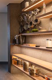 use hidden lighting under shelves to