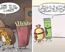 funny humor comic images with captions, AI로 생성