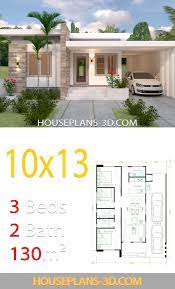 house design 10x13 with 3 bedrooms full plans house plans 3d haus design haus plane eigenheim grundriss