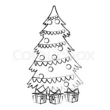 Cute Christmas Tree With Giftboxes Stock Vector Colourbox Make these adorable laminated snow globe ornaments with the kiddos! cute christmas tree with giftboxes