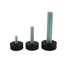 Piedi Regolabili Con Base In Gomma Piedini Filettati Per Sedie Mobili Ed Elettrodomestici Ammortizzanti Urti Antiscivolo Piedini A Vite M6 X 38 Mm Confezione Da 5