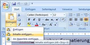 For example, schedule tables, data tables or periodic tables can be arranged in a coherent manner. Texte Unformatiert In Word 2007 Und 2010 Einfugen
