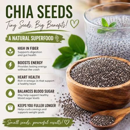 Today is National Chia Seed Day! Chia seeds are small seeds that can be  added to recipes and dishes, providing a powerful nutritional punch. Chia  seeds are a good source of fiber,