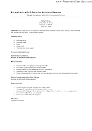 Receptionists are the first people which guests and customers get in contact with when they enter an establishment. Experience Resume Sample Resume Examples