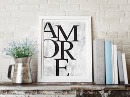 Amore Wall Print Romantic Poster For Your Home A3 Or A4 Etsy Wall Prints Typography Prints Inspirational Prints