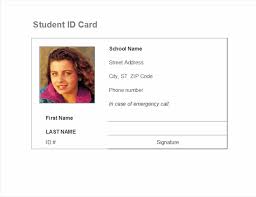 Id card template for kids jjbuilding info. Student Identification Card