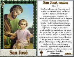 Estampita Y Oracion A San Jose Patriarca Y Esposo De La Virgen Maria Libro De Oraciones Oraciones Oracion Para Casos Dificiles