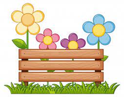 Bäume, bäume, bäume clipart png. Holzschild Mit Blumen Im Garten Kostenlose Vektor