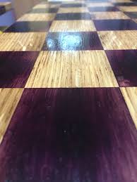Purple Heart And White Oak Chess Board Purple Heart Wood Wood Art Chess Board