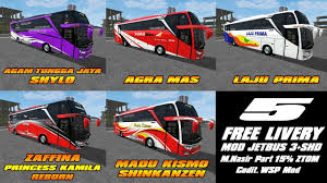 Livery bus simulator indonesia ini ternyata memiliki tiga versi, yakni hd, shd, dan xhd. Bussid Livery Atj Shylo Laju Prima Agra Mas Zaffina Madu Kismo Mod Jb3 Shd Mn Cvt Wsp Youtube