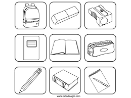 Risultati Immagini Per Disegni Dei Materiali Della Scuola Da Stampare Scuola Le Idee Della Scuola Lavoretti Estivi Per Bambino