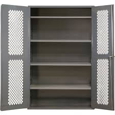 This kitchen display cabinet trend is about to take off. Durham Mfg Emdc 361848 95 Heavy Duty Mesh Storage Cabinet 14 Gauge Steel With 2 Shelves 36 X 18 X 48 Jensen Tools Supply
