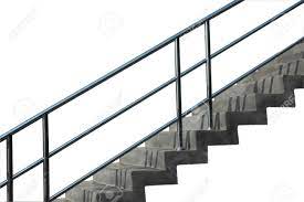 Luxury railings no matter whether you have an exotic or simple taste, you can enjoy the classy and one of the most popular ideas is to install luxury railings along your stairs which are elegantly is china's stainless steel really so bad? Stone Stair With Stainless Steel Railing On White Background Stock Photo Picture And Royalty Free Image Image 124684017