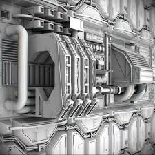 Sci Fi Wall Panel Kit 3d Model Download Obj Fbx 3ds Dae Lxo Lwo Max Sci Fi Props Sci Fi Environment Sci Fi