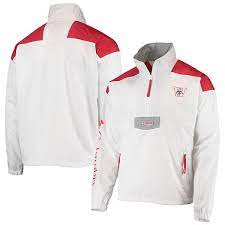 Men S Columbia White Wisconsin Badgers Santa Ana Anorak Quarter Zip Jacket