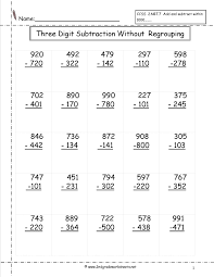 These are subtraction worksheets without regrouping and are great for students starting basic subtraction. Math Worksheet Printableion Worksheets With Regrouping Free Third Grade To Print Fun Subtraction Budget Spreadsheets First Pdf Expenses Sheet Fruits For Nursery 1sr Calamityjanetheshow