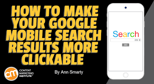 How To Make Your Google Mobile Search Results More Clickable This wikihow teaches you how to search for an image based on an existing image on google. google mobile search results more clickable