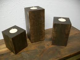 Wood Candle Holders Made From Repurposed 4 X 4 S Wood Candle Holders Wood Candles Candle Holders
