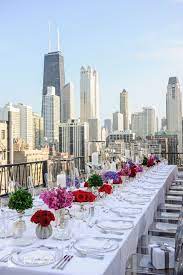 The Perfect Rooftop Rehearsal Dinner Rooftop Wedding Venue Chicago Wedding Venues Rooftop Wedding Reception