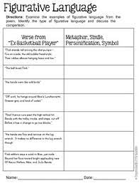 Poetry Analysis Ex Basketball Player By Dependable Printables Tpt