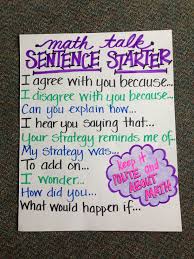 math talk sentence starters picture only mathematical