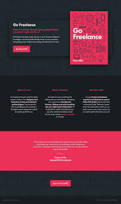 Lovely Svg Animation Within The Book Cover In This Landing Page For The Go Freelance Ebook Freelancer Website Landing Page Ebook