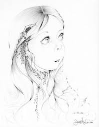 Art Woman Art Pencil Drawing Black And White Pictures Pencil Drawing Ooak Illustration Fine Art Par Abitofwhimsyart 150 00 Drawings Girl Drawing Art Wall Kids