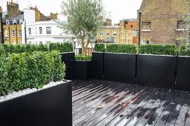 Sturdy Modern Terrace Garden Design Roof Terrace Design Rectangular Planters