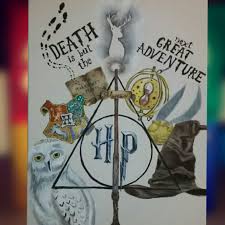 It's not too over the top (if you don't want to scream harry. Harry Potter Painting Collage Deathly Hallows Harry Potter Painting Harry Potter Drawings Painting