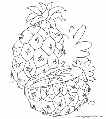 Pineapple coloring page sweet caribbean pineapple coloring page 600 x 1262 pineapple. Pineapple Coloring Pages Tropical Fruits Coloring Pages Coloring Pages For Kids And Adults