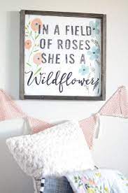 Cool Large Wildflower Wood Sign By Http Www Top100 Home Decor Pics Club Girl Room Decor Large Wildflower Wood Sign Baby Girl Room Girl Nursery Girl Room