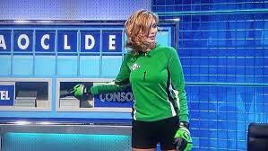 8 out of 10 cats host jimmy carr hosts the series, with rachel riley and susie dent assuming their countdown roles, with jon richardson as a team captain. Rachel Riley Dons Football Kit To Present 8 Out Of 10 Cats Does Countdown In Flashback Footage