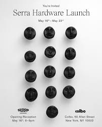 Opening Thursday, May 16th from 6:00-9:00! Please join us @colbo.nyc to  celebrate the launch of my new hardware and lighting line, Serra Hardware.  The popup will be open daily from May 16-May