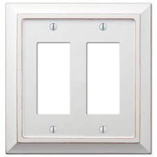 Click here to see the safety data sheets for this product. Justswitchplates Com Offers Amerelle Wallplates Amr 217518 Outlet Covers Switchplates Distressed White Amerelle Wallplates Savannah Collection