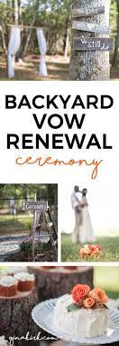 Celebrating 10 Years Our Backyard Vow Renewal Wedding Vow Renewal Ceremony Wedding Renewal Vows Vow Renewal Ceremony